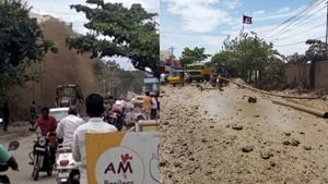 கோவையில் பெரும் பரபரப்பு.. சாலையோரம் எரிவாயு குழாய் சீற்றத்துடன் கசிந்து சிதறியது.. அலறி ஓடிய மக்கள்