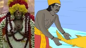 கடலில் வந்த தங்க மீன்கள்.. இறைவனுக்கு அர்ப்பணித்த அதிபத்த நாயனார்..நாகப்பட்டினத்தில் கோலாகலம் 