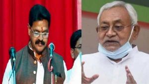 கடும் கோபம்.. பீகாரில் விழுந்த விக்கெட்! இலாகா மாற்றத்தால் அமைச்சர் பதவியை ராஜினாமா செய்த எம்எல்சி! 