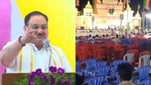 பாஜக தேசிய தலைவருக்கே இப்படியா? எச்.ராஜா மொழிபெயர்க்க.. காரைக்குடியில் காத்து வாங்கிய “காலி” சேர்கள்