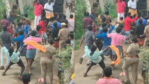 ஆஹா ஆரம்பிச்சுட்டாங்கல்ல..விநாயகர் சதுர்த்தி ஊர்வலத்தில் அட்டூழியம்! பெண் போலீஸ் முன்னாடி இப்படியா? 