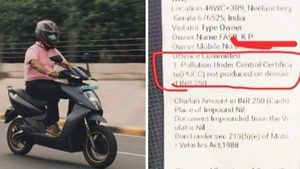 இதெல்லாம் ரொம்ப ஓவர்! பொல்யூஷன் சர்டிபிகேட் இல்லைனு மின்சார ஸ்கூட்டருக்கு அபராதம்! மிரண்ட உரிமையாளர்