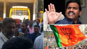 அத்துமீறிய பாஜக! பெண்கள் பள்ளிக்குள் நுழைந்து.. பஸ்ஸை உடைத்து அடாவடி! வெளியே போ.. சீறிய பெற்றோர்கள்
