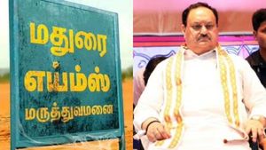 எய்ம்ஸ் எங்கே? பாஜக தலைவர் நட்டா “பொய்” சொல்லிட்டாரு - மதுரை போலீசில் காங்கிரஸ் கட்சியினர் புகார் 