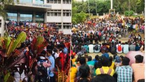 பல்கலைக்கழகத்தில் விநாயகர் கோவிலா?.. கட்ட விடமாட்டோம்.. காவிமயமாக்க முயற்சி என மாணவர்கள் போராட்டம்! 