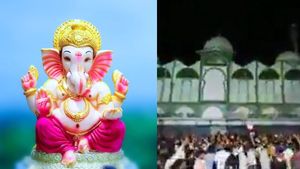மசூதிக்கு முன் பாட்டு போட்டு ஆட்டம்.. விநாயகர் சதுர்த்தி ஊர்வலத்தில் பரபரப்பு! கர்நாடக போலீஸ் ஆக்சன்