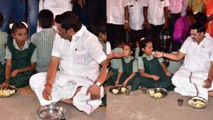 காய்கறியில் தான் சத்து இருக்கு! ஆரம்பப்பள்ளி மாணவர்களுக்கு அட்வைஸ் செய்த திமுக எம்.பி.! 