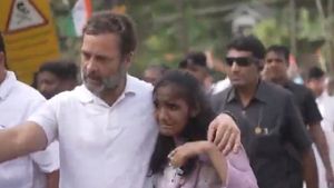 மூச்சு வாங்க ஓடிவந்த சிறுமி.. ராகுல் கையை பிடித்து துள்ளி குதித்து ஆனந்த கண்ணீர்..நெகிழ்ச்சி சம்பவம்