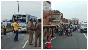 கோவை-சேலம் ரோட்டில்.. பஸ் டிரைவர் தவறால் விபத்தில் சிக்கிய 6 வாகனங்கள்! “காந்தம்”போல் ஒட்டிய கார்கள் 