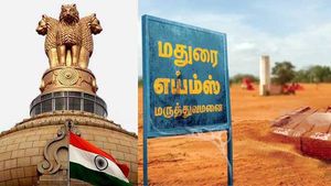 மதுரையில் எய்ம்ஸ் கட்டுமான பணி தொடங்கும் தேதியை கூற முடியாது- மத்திய அரசு 