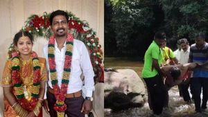  திருமணம் நடந்து ஒரு மாசம்தான் ஆச்சு.. விருந்துக்கு சென்ற இடத்தில் புதுமண தம்பதி ஆற்றில் மூழ்கி பலி