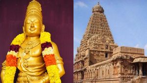  ராஜ ராஜ சோழனின் சதய விழா..தஞ்சை பெரியகோவிலில் பந்தகால் முகூர்த்தம்.. நவ.3ல் பேரபிஷேகம் 