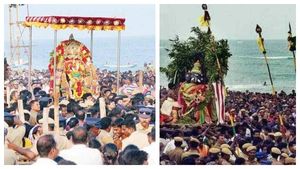 சூரனை சம்ஹாரம் செய்த ஜெயந்திநாதர்..திருச்செந்தூர் கோவில் அருகில் கூடிய கூட்டம் தலையா கடல் அலையா? 