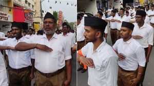 “அப்டேட்” ஆன ஆர்எஸ்எஸ்.. டவுசருக்கு பதில் “காக்கி பேண்ட்” - புதுச்சேரி அணிவகுப்பில் பாஜக அமைச்சர்கள் 