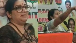 கோவையில் ஸ்மிருதி இரானிக்கு வந்த சோதனை.. 