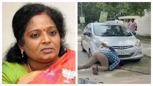 தமிழிசை பயணித்த வழியில் சாலையோரம் நின்ற ‘மர்ம’ கார்.. அலறியடித்து ஓடிவந்த பாம் ஸ்குவாட்.. என்னாச்சு? 