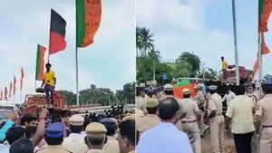 ஹெலிகாப்டரில் வரும் பிரதமருக்கு எதுக்கு கொடி கம்பம்? அடம் பிடித்த பாஜகவினர்.. போலீசார் வாக்குவாதம் 