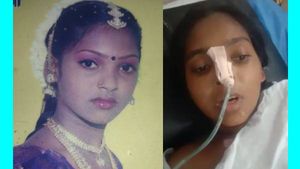 மூக்கில் டியூப்புடன்.. சங்கீதாவின் 