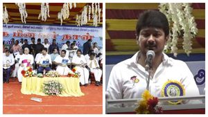 நான் உங்கள் வீட்டு பிள்ளை.. கன்னியாகுமரியில் உருகிய உதயநிதி ஸ்டாலின்! மீனவர் நாள் விழாவில் உற்சாகம்! 