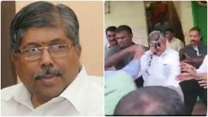 அம்பேத்கர் பற்றி சர்ச்சை பேச்சு.. வார்த்தையை விட்ட மகாராஷ்டிரா அமைச்சர்! முகத்தில் கறுப்பு மைவீச்சு 