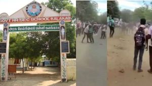 நெல்லையில் பயங்கரம்.. சரமாரியாக மோதிக்கொண்ட பள்ளி மாணவர்கள்.. கத்திக்குத்து.. மாணவன் கவலைக்கிடம் 
