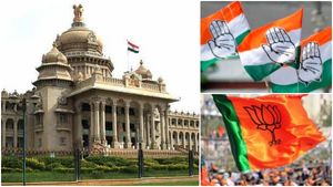 கர்நாடகா தேர்தல்: உச்சம் தொடும் காங்கிரஸ்.. பாஜகவுக்கு பெரிய ஷாக்.. முதல் சர்வே முடிவில் ட்விஸ்ட்! 