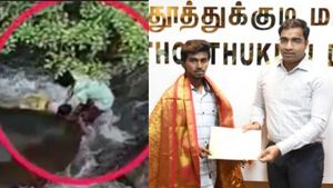 பழைய குற்றால அருவியில் அடித்து சென்ற ஹரிணி.. உயிரை பணயம் வைத்து காப்பாற்றிய இளைஞருக்கு பாராட்டு 