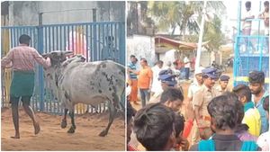 என்ன விளையாடுறீங்களா? தச்சங்குறிச்சி ஜல்லிக்கட்டுக்கு தடை! கூட்டத்தில் காளையை அவிழ்த்து விட்ட ஓனர்! 