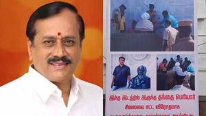 “டுவிஸ்ட்”.. பெரியார் சிலை அகற்றப்பட்ட இடத்தில் பேனர்! என்ன எழுதி இருக்கு? எச்.ராஜா வீட்டருகே பரபர 