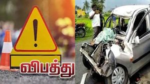 சிதறிய உடல்கள்.. அலறிய நாமக்கல்.. 5 பெண்கள் உசுரு போச்சே! கண்டெய்னர் மீது மோதி சின்னாபின்னமான கார் 