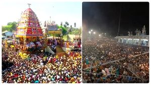 மேல்மலையனூர் அங்களாம்மன் கோவில் தேரோட்டம்..பல்லாயிரக்கணக்கானோர் தரிசனம்..மயங்கி விழுந்து ஒருவர் பலி 