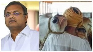 மாடு ஒத்துக்கல போல.. உலகமே சிரிக்குது..  Cow Hug Dayவை கலாய்த்த கார்த்தி சிதம்பரம்.. திரும்பும் பாஜக 