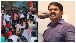 திமுக நா.த.க மோதல்.. நாம் தமிழர் நிர்வாகி மண்டை உடைந்தது.. கொதித்து போன சீமான் கடும் தாக்கு 