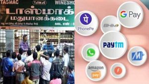 கூகுள் பே இல்லையா.. டாஸ்மாக் கடையில் ரகளை செய்த மதுப்பிரியர்.. ஊழியரையும் தாக்கி விட்டு தப்பி ஓட்டம் 