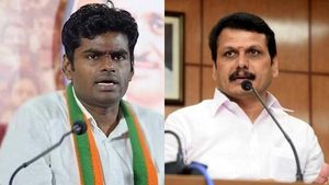 எதிரெதிர் துருவங்கள் ஒரே மேடையில்! செந்தில்பாலாஜி அருகில் அண்ணாமலை! 12 ஆண்டு பிளாஷ்பேக்! 