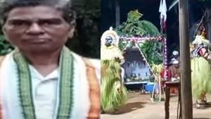 'காந்தாரா வேடம்' ஆவேசமாக நடனம் ஆடும்போதே..சரிந்து விழுந்த கலைஞர்..நடிப்பு என நினைத்த மக்கள்..சோகம்! 