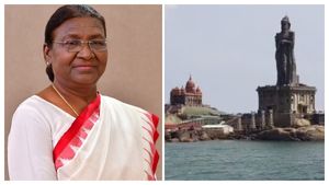 கன்னியாகுமரியில் ஜனாதிபதி திரௌபதி முர்மு படகில் பயணம்.. சுற்றுலா பயணிகளுக்கு கட்டுப்பாடுகள் விதிப்பு 