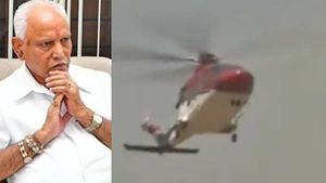 எடியூரப்பா பயணித்த ஹெலிகாப்டர்.. தரையிறங்கும் போது வந்த சிக்கல்.. அந்த நொடி..பரபரத்த பாஜகவினர் 