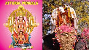 திருவனந்தபுரம் ஆற்றுகால் பகவதி அம்மன் கோயில் பொங்கல் விழா..லட்சக்கணக்கானோர் குவிந்தனர் 