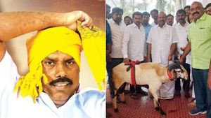 பட்டு வேட்டி சட்டையில் மாப்பிள்ளை கோலம்! கையில் கத்தையாக பணம்! அமைச்சர் எவ வேலு பிறந்தநாள் ருசிகரம்! 