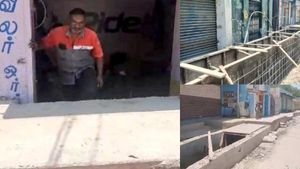 ரூம் போட்டு யோசிப்பாங்களோ? வீடு, கடைகளை மறித்து கட்டப்பட்ட கழிவுநீர் கால்வாய்! நெல்லையில் அவலம் 