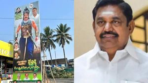  அப்போ எம்ஜிஆர்.. இப்போ பாகுபலி.. எடப்பாடிக்கு ஆதரவாக பிரம்மாண்ட கட் அவுட்கள் வைத்த அதிமுகவினர் 