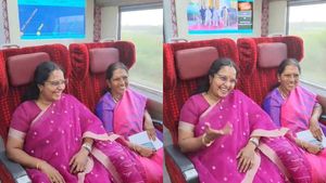 அட இது நல்லா இருக்கே.. வானதி முகம் முழுக்க சிரிப்பு.. ரயிலில் சுற்றி சுற்றி விளையாடி.. பரவும் வீடியோ