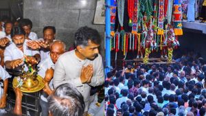 சுட்டெரித்த வெயில்! கடவுள் முன் அனைவரும் சமம்! செண்பகவல்லி அம்மனுக்கு துரை வைகோ தந்த காணிக்கை! 