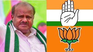 குமாரசாமியிடம் “லகான்”.. கர்நாடகாவில் பாஜகவை முந்திய காங்கிரஸ்! 2018 க்கு உல்டா - கருத்துக்கணிப்பு 
