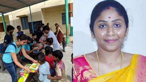  கர்நாடகாவில் ஏழை மாணவர்களுக்கு உதவி! ஆதரவு கரம் நீட்டிய வீரப்பனின் இரண்டாவது மகள் விஜயலட்சுமி 