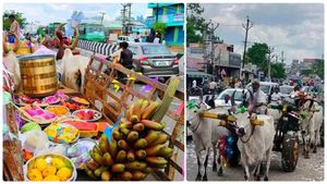 சாரை சாரையாக மாட்டு வண்டிகள்! புல்லரிக்க வைத்த பூப்புனித விழா! ஊர் மெச்ச சீர் செய்த தாய்மாமன் 