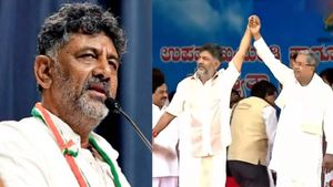 சித்தராமையுடன் மனக்கசப்பு போகலயோ?.. பதவியேற்பு விழாவில் டிகே சிவக்குமார் பண்ணதை கவனிச்சீங்களா? 