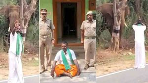 ஒற்றை காட்டு யானையிடமே.. போதையில் வம்பிழுத்த மீசை முருகேசன்.. தட்டி தூக்கிய வனத்துறை !