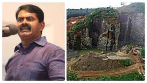  கன்னியாகுமரி கருங்கல் மலை கனிமவளக் கொள்ளைக்குத் துணைபோவதுதான் திராவிட மாடலா? கேட்பது சீமான் 